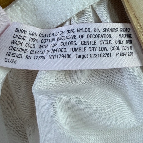 Target Auden White Lace Cotton Lingerie Intimate Woven Bloomers Panti - Picture 8 of 13